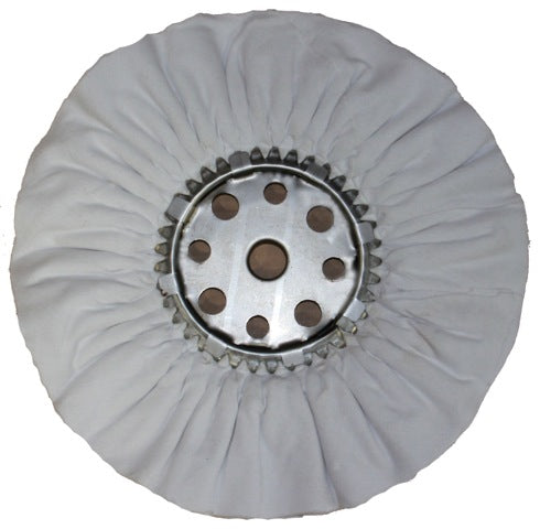 Jescar Buffing Wheel 14" x 5" x 1" Bleached Domet Flannel