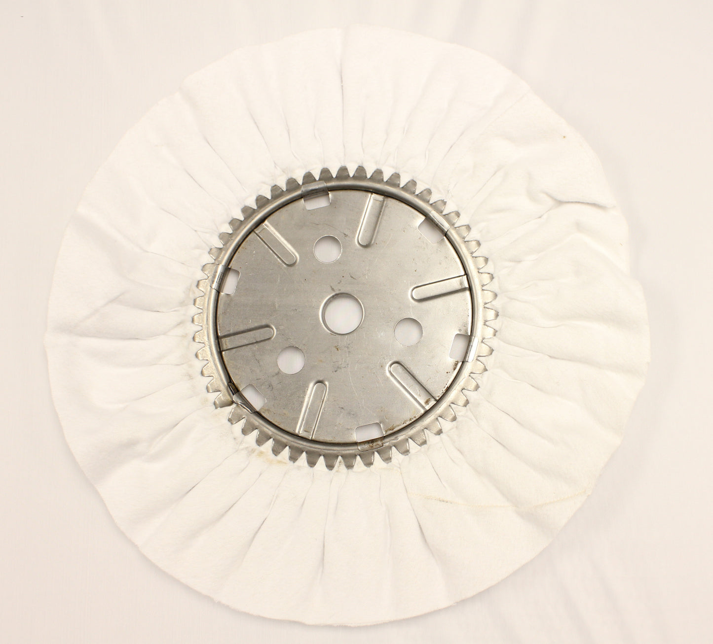 Jescar Buffing Wheel 16" x 7" x 1" Bleached Domet Flannel