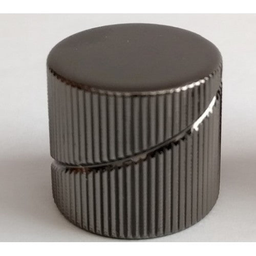 Sever pot knob BK flat_I_knurled Spiral